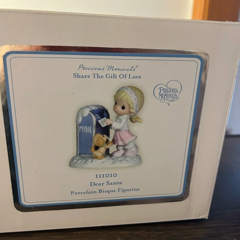 Precious Moments Dear Santa Figurine and ornament set of 2 Rare